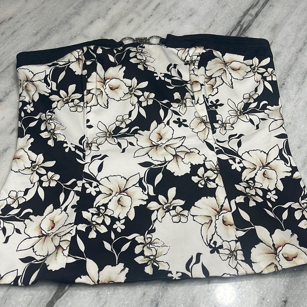 🎄Strapless top zip back